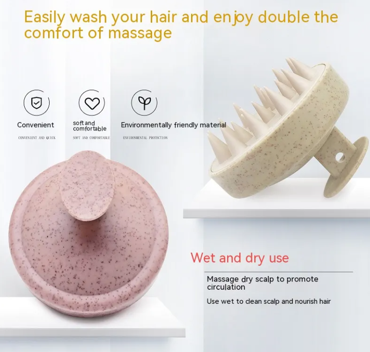 Soft Rubber Scalp Massage Shampoo Brush