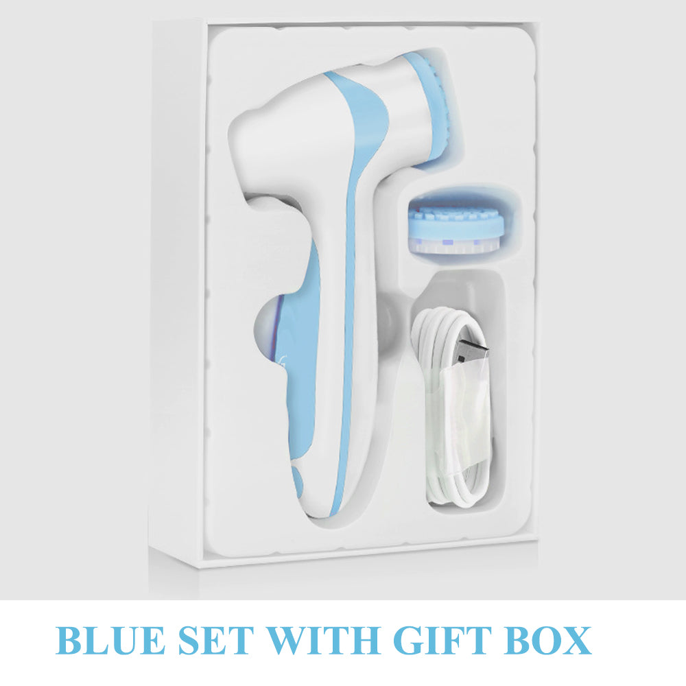 Electric Facial Cleansing Brush and Massager Device