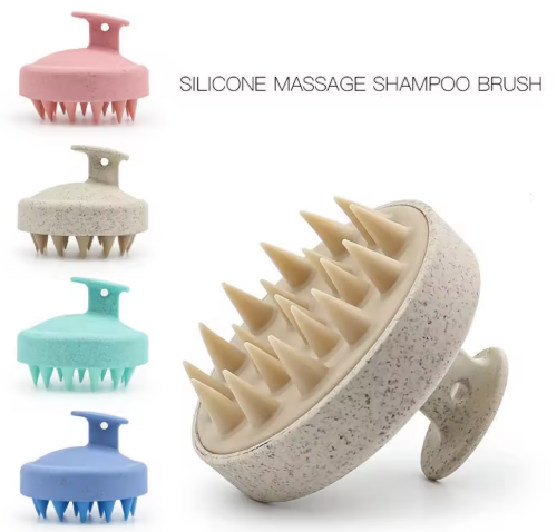 Soft Rubber Scalp Massage Shampoo Brush